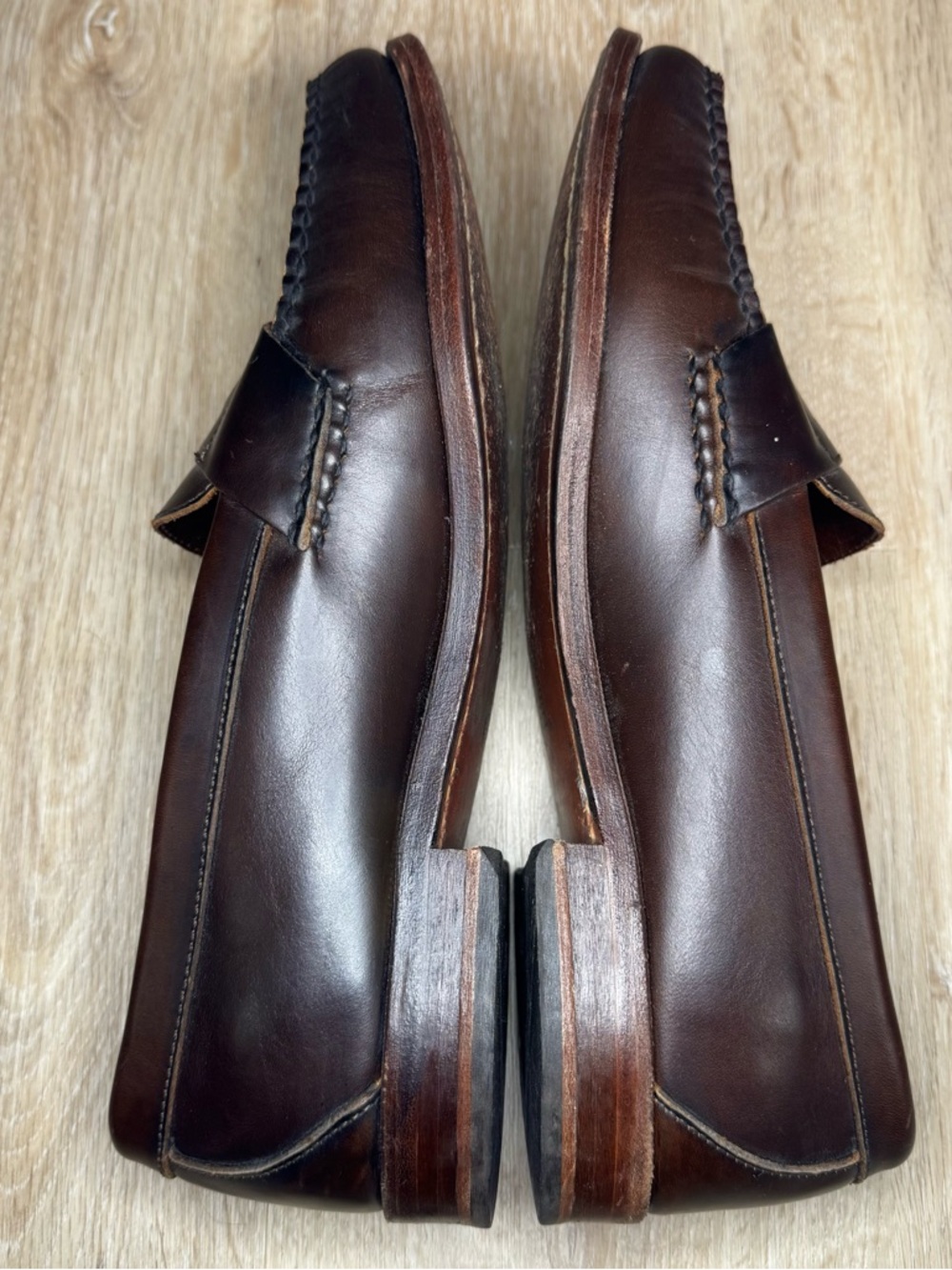 Allen Edmonds Montecito Shoes Men's 11 3E Brown Leather Dress Penny Loafers - Picture 7 of 7